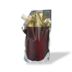 Sinners Select honey pouch on a white background - Back, clear showing honey